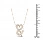 De Couer 10k Yellow Gold 0.15ct TDW Diamond Heart Infinity Necklace (I-J, I2)