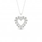 De Couer 10k White Gold 0.25ct TDW Diamond Filigree Heart Necklace (I-J, I2) De Couer 10k White Gold 0.25ct TDW Diamond Filigree Heart Necklace (I-J, I2)