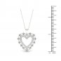 De Couer 10k White Gold 0.25ct TDW Diamond Filigree Heart Necklace (I-J, I2)