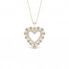 De Couer 10k Yellow Gold 0.25ct TDW Diamond Filigree Heart Necklace (I-J, I2) De Couer 10k Yellow Gold 0.25ct TDW Diamond Filigree Heart Necklace (I-J, I2)