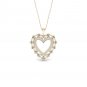 De Couer 10k Yellow Gold 0.25ct TDW Diamond Filigree Heart Necklace (I-J, I2)