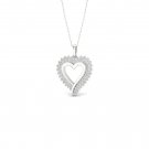 De Couer 10k White Gold 0.5ct TDW Diamond Heart Necklace (I-J, I2)