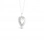 De Couer 10k White Gold 0.5ct TDW Diamond Heart Necklace (I-J, I2)