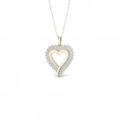 De Couer 10k Yellow Gold 0.5ct TDW Diamond Heart Necklace (I-J, I2)