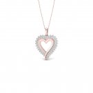 De Couer 10k Rose Gold 0.5ct TDW Diamond Heart Necklace (I-J, I2)
