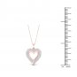 De Couer 10k Rose Gold 0.5ct TDW Diamond Heart Necklace (I-J, I2)