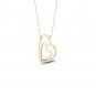 De Couer 10k Yellow Gold 0.25ct TDW Diamond Heart Necklace (I-J, I2)