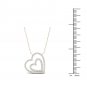 De Couer 10k Yellow Gold 0.25ct TDW Diamond Heart Necklace (I-J, I2)