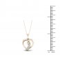 De Couer 10k Yellow Gold 0.04ct TDW Diamond Knot Heart Necklace (I-J, I2)
