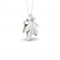 De Couer S925 Sterling Silver 0.05ct TDW Diamond Maple Leaf Necklace (I-J, I2)