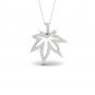 De Couer S925 Sterling Silver 0.25ct TDW Diamond Maple Leaf Necklace (I-J, I2)