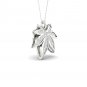 De Couer S925 Sterling Silver 0.33ct TDW Diamond Maple Leaf Necklace (I-J, I2)
