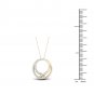 De Couer 10k Yellow Gold 0.1ct TDW Diamond Interlocked Loops Necklace (I-J, I2)