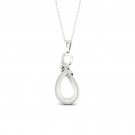 De Couer 10k White Gold 0.16ct TDW Diamond Infinity Necklace (I-J, I2)