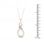 De Couer 10k Yellow Gold 0.16ct TDW Diamond Infinity Necklace (I-J, I2)