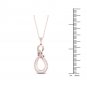De Couer 10k Rose Gold 0.16ct TDW Diamond Infinity Necklace (I-J, I2)