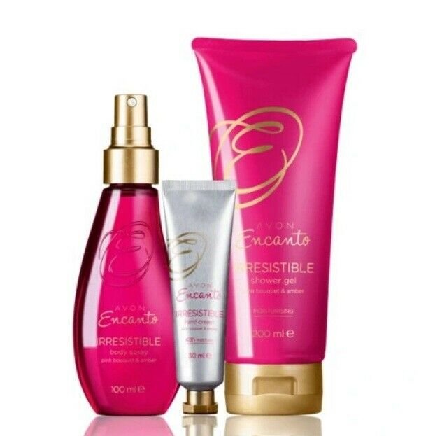 AVON Encanto Irresistible 3 pcs set Shower gel, body spray, hand cream