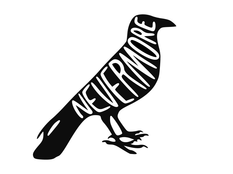 Эскиз тату nevermore