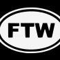 FTW F*** THE WORLD Vinyl Decal Car Wall Sticker CHOOSE SIZE COLOR