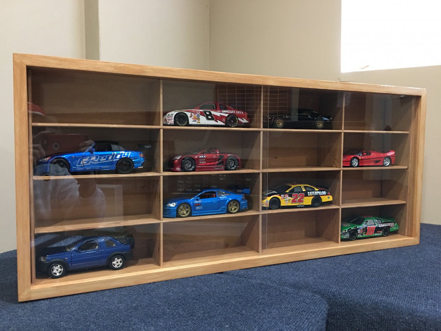 Display Case Cabinet For 125 Diecast Scale Cars 16nww 2 