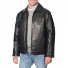 Handmade Men's Boston Harbour Black Leather Jacket