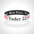 Reversible Custom Baseball Wristband Bracelet Hit Hard Run Fast Turn Left