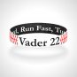 Reversible Custom Baseball Wristband Bracelet Hit Hard Run Fast Turn Left