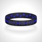 Reversible Thin Blue Line Back the Blue Police Appreciation Wristband Bracelet