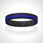 Reversible Thin Blue Line Back the Blue Police Appreciation Wristband Bracelet
