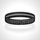 Pick Your State - Reversible Blackout Thin Silver Line Bracelet Wristband