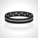 Reversible Thin Silver Gray Line Bracelet Wristband Correctional Officers Reversible Thin Silver Gray Line Bracelet Wristband Correctional Officers