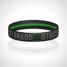 Pick Your State - Reversible Blackout Thin Green Line Bracelet Wristband