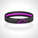 Pick Your State - Reversible Blackout Thin Pink Line Bracelet Wristband