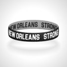 Reversible New Orleans Strong Bracelet Wristband The Big Easy Crescent City