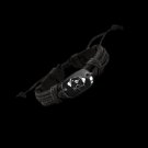 Labrador Retriever Dog Black Vegan Leather Adjustable Bracelet Free Shipping
