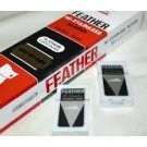 200 BLADES HI-STAINLESS PLATINUM DOUBLED EDGE RAZOR BLADES BY FEATHER RED BOX