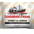 6 x 25 grams Of Fisherman's Friend Lozenges Honey & Lemon Sugar Free