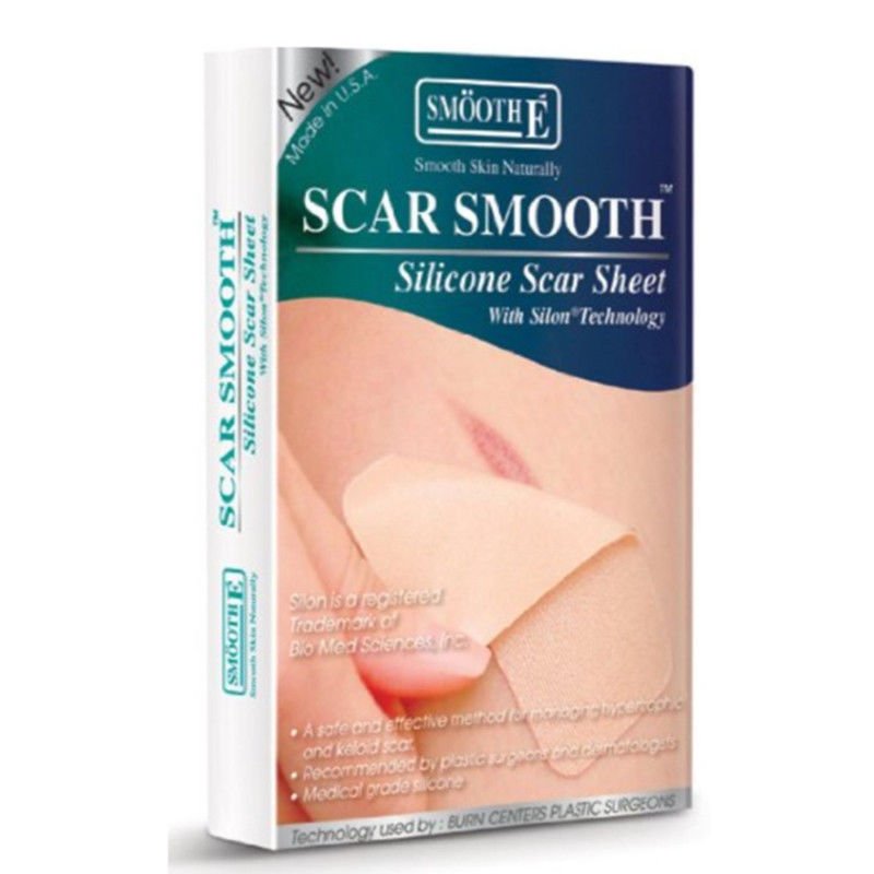 1 Sheet Of SMOOTH E Scar Smooth Silicone Sheet Plaster reduce keloid scars treatment