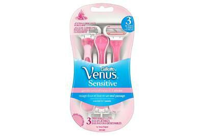 GILLETTE VENUS SENSITIVE LADIES DISPOSABLE SHAVERS IN PACKS OF 3
