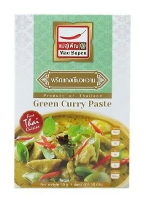 Mae Supen Thai Green Curry Paste 50 Grams, 1.76 Oz