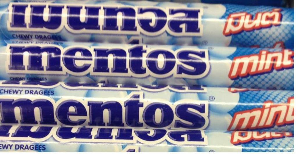 3 TUBES OF 37 GRAM OF MENTOS ROLLS CHEWY DRAGEE IN MINT