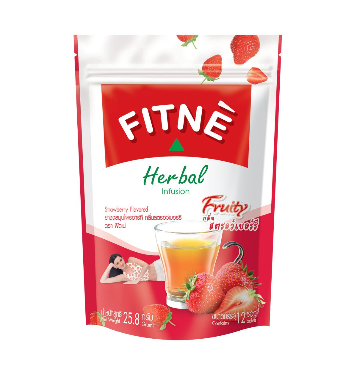 10 Sachets Of FITNE' RT Herbal Infusion Strawberry Flavoured Tea