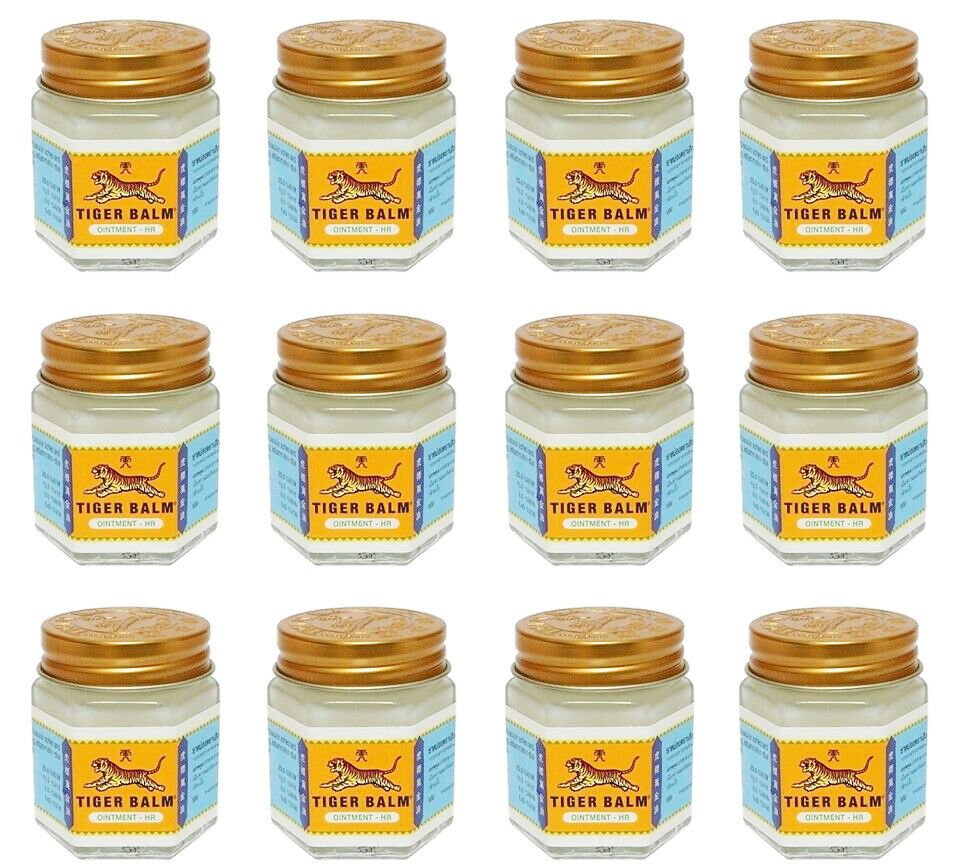 30g x 12 TIGER BALM White Pain Relief Ointment Muscular Aches Pain