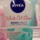 3 X 50 Grams Of Nivea White Oil Clear Micro Bubbles Deep Clean Foam