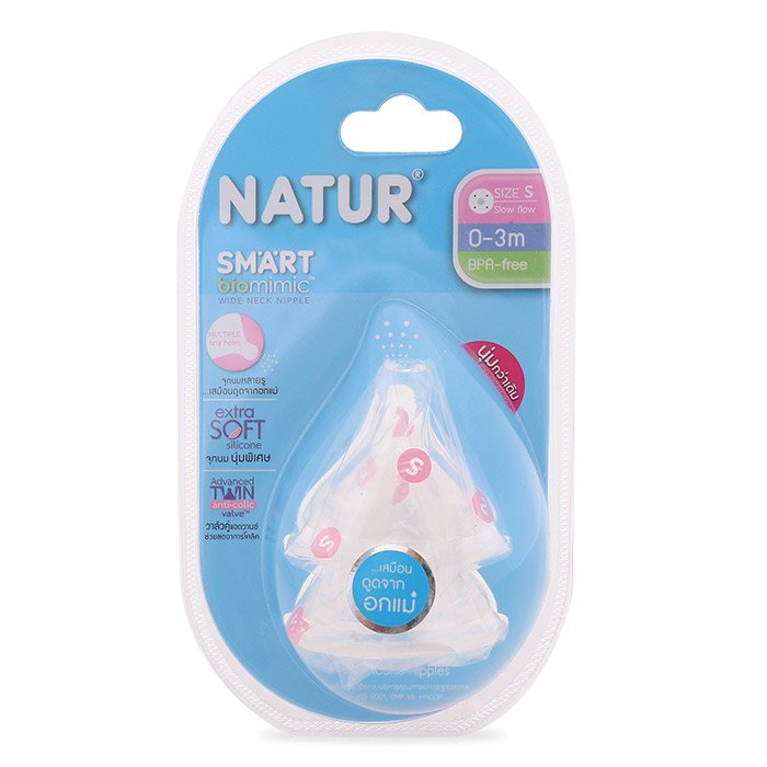 1 X Pack Of 2 Nature Nipple Smart Biomimic Size S 0- 3 Months