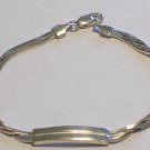925 Silver 7.75 Inche Triple Silky Strand ID Bracelet New
