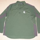 NCAA Michigan State Spartans 1/4 Zip Pullover Long Sleeve Shirt XL XLarge Green