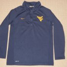 NCAA West Virginia Mountaineers Nike Dri-Fit 1/4 Zip Pullover Womens Medium Blue