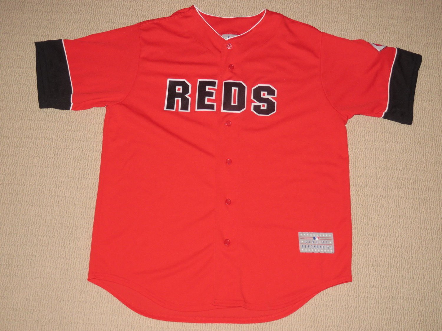 MLB Baseball Cincinnati Reds Sewn Stitches Jersey Large Genuine Merchandise