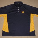 Vintage NCAA University of Michigan Wolverines Polo Shirt XL XLarge Starter Blue